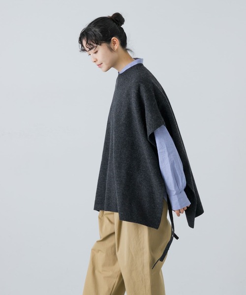 かぐれ（カグレ）の「ハミルトンワイドニットベスト（ベスト・レディース・チャコールグレー/ライトグレー・FREE）」の14枚目の写真