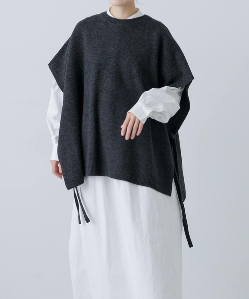 かぐれ（カグレ）の「ハミルトンワイドニットベスト（ベスト・レディース・チャコールグレー/ライトグレー・FREE）」の19枚目の写真