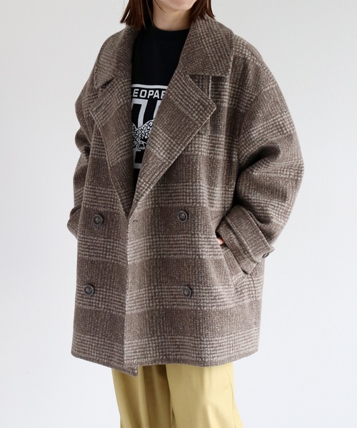 cepo(セポ)の「〈2WAY〉カットジャガードハーフコート(ステンカラーコート・レディース・ブラウン・M)」の15枚目の写真