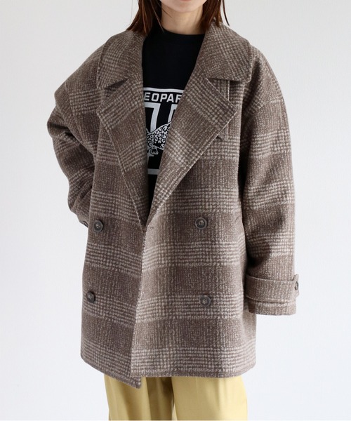 cepo(セポ)の「〈2WAY〉カットジャガードハーフコート(ステンカラーコート・レディース・ブラウン・M)」の18枚目の写真