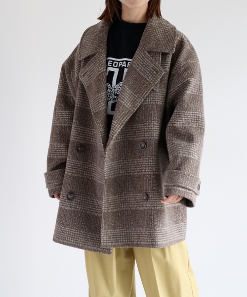 cepo(セポ)の「〈2WAY〉カットジャガードハーフコート(ステンカラーコート・レディース・ブラウン・M)」の17枚目の写真
