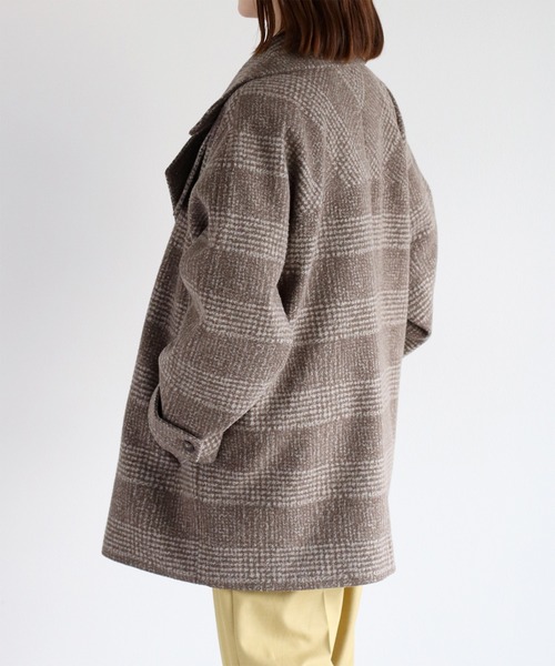cepo(セポ)の「〈2WAY〉カットジャガードハーフコート(ステンカラーコート・レディース・ブラウン・M)」の21枚目の写真