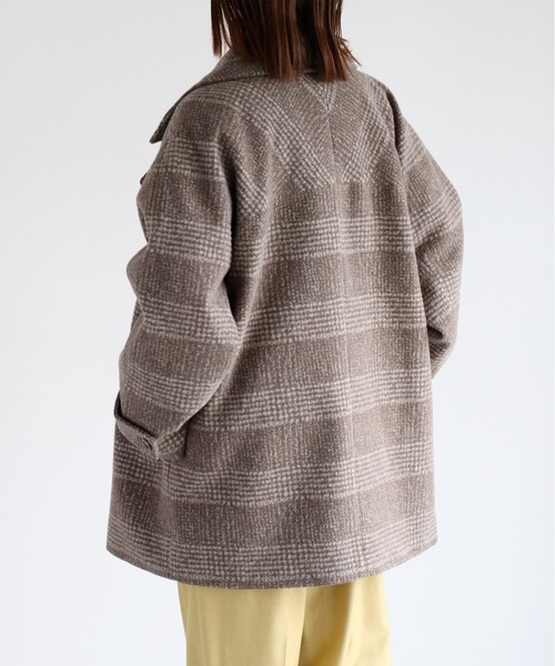 cepo(セポ)の「〈2WAY〉カットジャガードハーフコート(ステンカラーコート・レディース・ブラウン・M)」の22枚目の写真