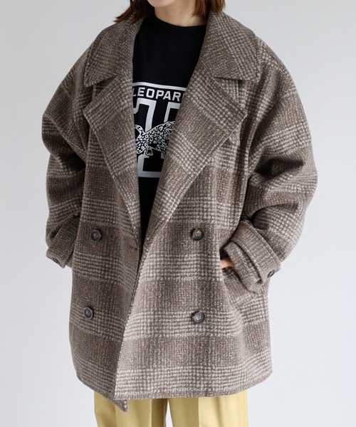 cepo(セポ)の「〈2WAY〉カットジャガードハーフコート(ステンカラーコート・レディース・ブラウン・M)」の16枚目の写真