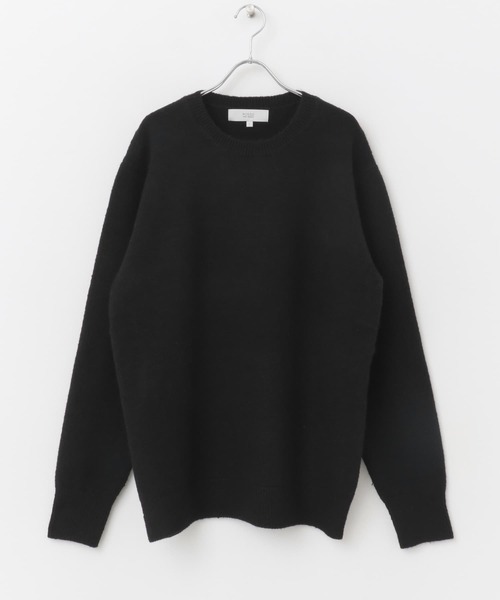 ニットセーター X L 黒 セール】『XLサイズあり』ブークレストレッチクルーニット（ニット