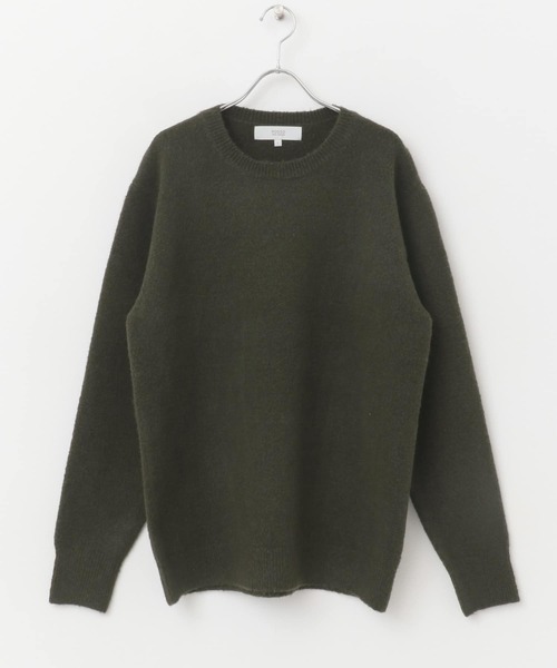 セール】『XLサイズあり』ブークレストレッチクルーニット（ニット