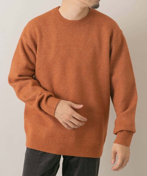 セール】『XLサイズあり』ブークレストレッチクルーニット（ニット