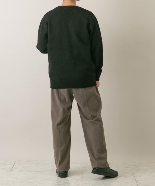 セール】『XLサイズあり』ブークレストレッチクルーニット（ニット