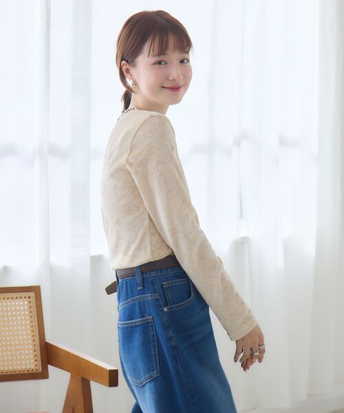 RETRO GIRL（レトロガール）の「チュールベロアインナーCT（Tシャツ/カットソー・レディース・ブラウン/ブラック/ナチュラル・FREE）」の8枚目の写真