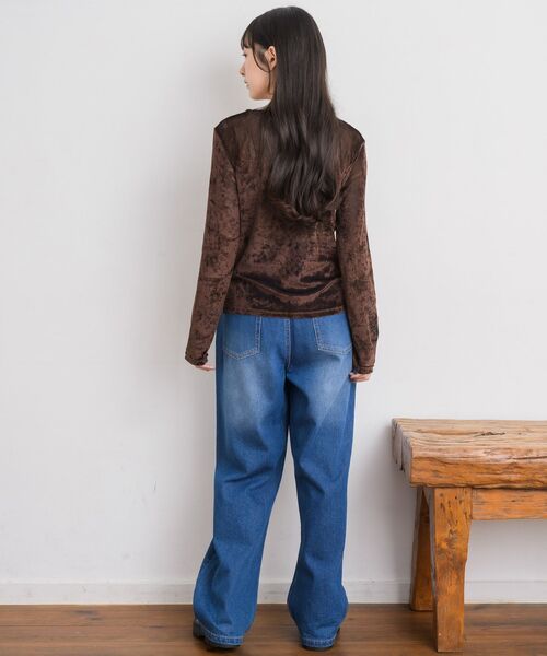 RETRO GIRL（レトロガール）の「チュールベロアインナーCT（Tシャツ/カットソー・レディース・ブラウン/ブラック/ナチュラル・FREE）」の22枚目の写真