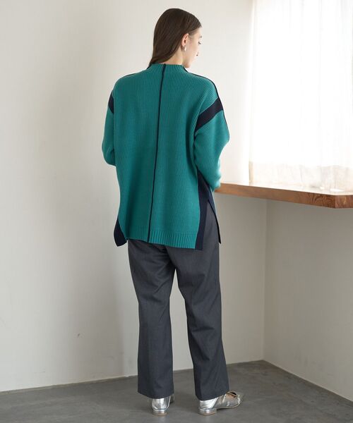 YECCA VECCA(イェッカヴェッカ)の「配色ラインニット(ニット/セーター・レディース・ベージュ/グリーン/杢グレー・FREE)」の21枚目の写真