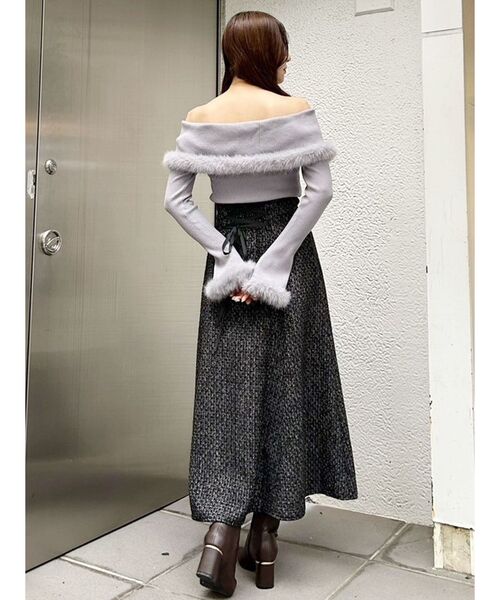 MERCURYDUO 6分丈 袖 ファー ニット MERCURYDUO 6分丈 袖 ファー ニット