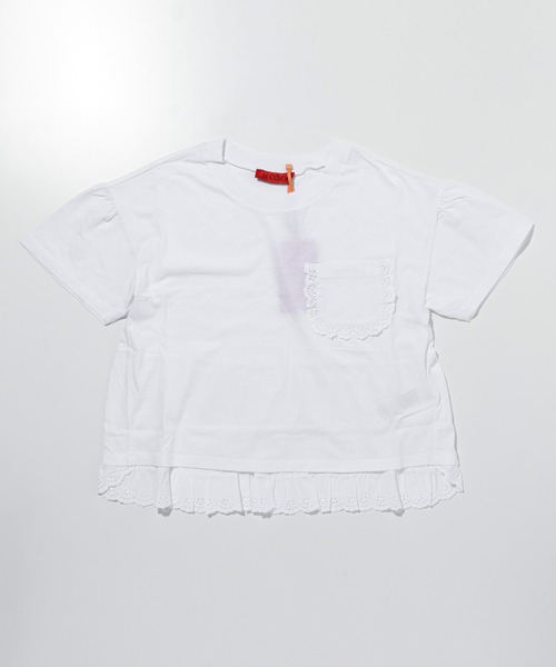 MAX&Co.(マックス アンド コー)の「Max&Co.(マックスアンドコー)Kids & Junior ポケット半袖Tシャツカットソー(Tシャツ/カットソー・キッズ・ホワイト・12Y/14Y/16Y)」の3枚目の写真
