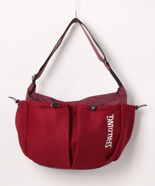 SPALDING(スポルディング)の「【SPALDING】AIRMESH NP SHOULDER BAG / スポルディング エアメッシュ ロゴ ショルダーバッグ(ショルダーバッグ・メンズ・ネイビー/ワイン/ブラック・FREE)」の3枚目の写真