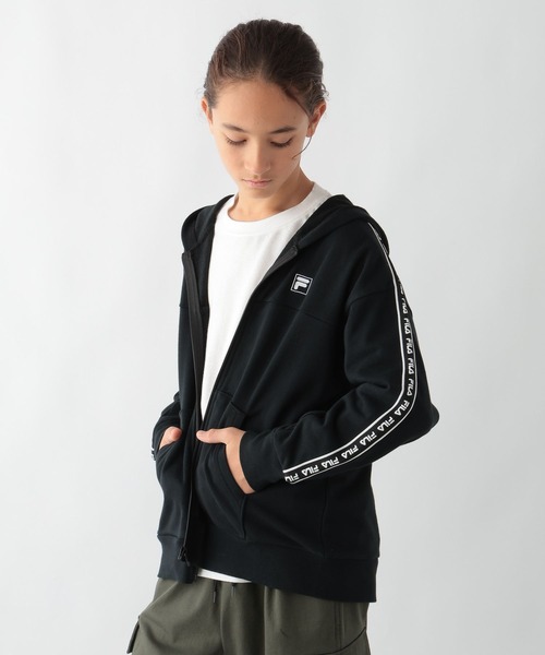 GLOBAL WORK（グローバルワーク）の「FILA/コラボZIPパーカー/252058（パーカー・キッズ・ホワイト×ブラック/ブラック・130cm/140cm/150cm/160cm/170cm）」の19枚目の写真