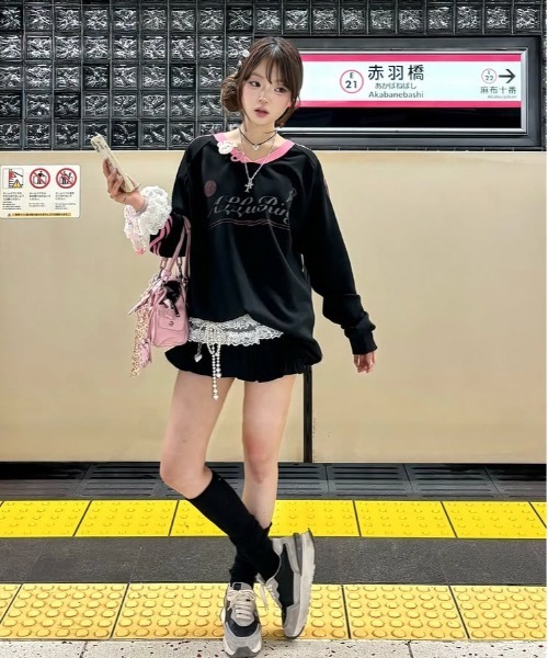 aimeine ロゴニットスウェット　オフ aimeine ロゴニットスウェット オフ