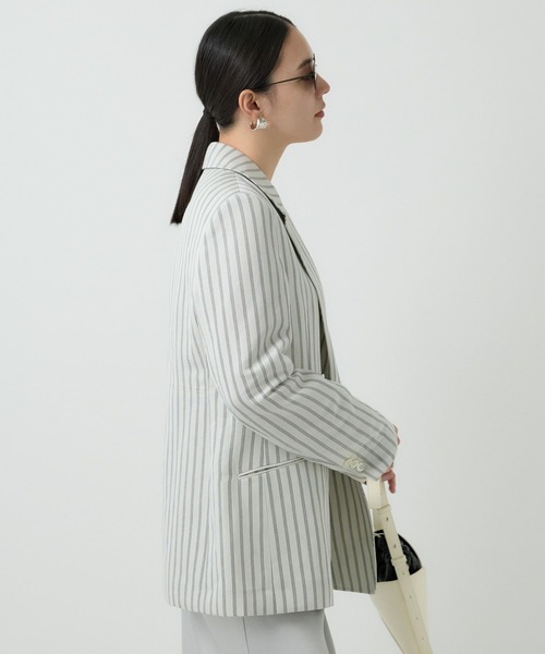 Chaos（カオス）の「Chaos(カオス)/ストライパージャケット（テーラードジャケット・レディース・アイボリー・FREE）」の14枚目の写真