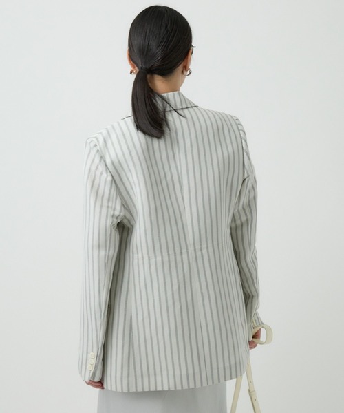 Chaos（カオス）の「Chaos(カオス)/ストライパージャケット（テーラードジャケット・レディース・アイボリー・FREE）」の13枚目の写真