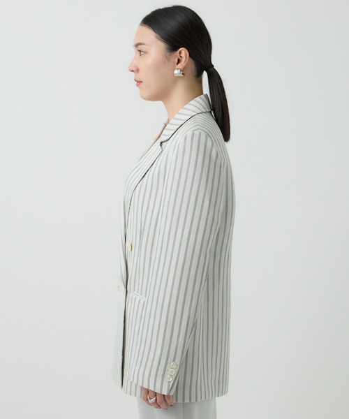 Chaos（カオス）の「Chaos(カオス)/ストライパージャケット（テーラードジャケット・レディース・アイボリー・FREE）」の11枚目の写真