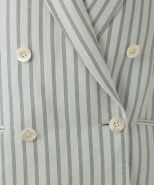 Chaos（カオス）の「Chaos(カオス)/ストライパージャケット（テーラードジャケット・レディース・アイボリー・FREE）」の2枚目の写真