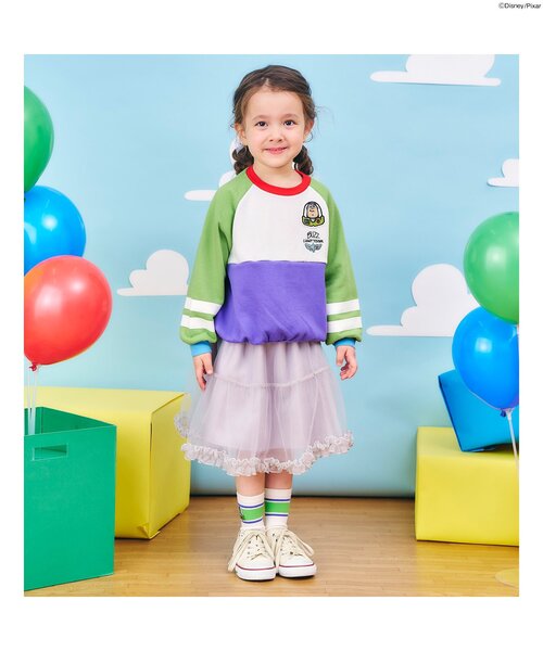 Disney（ディズニー）の「ディズニーキャラクター/アソートトレーナー/トイ・ストーリー（スウェット・キッズ・レインボー/アイボリー/グリーン/イエロー・100/90/80/130/120/110）」の5枚目の写真