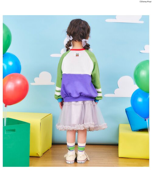 Disney（ディズニー）の「ディズニーキャラクター/アソートトレーナー/トイ・ストーリー（スウェット・キッズ・レインボー/アイボリー/グリーン/イエロー・100/90/80/130/120/110）」の6枚目の写真