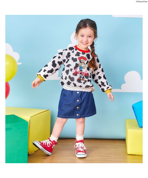 Disney（ディズニー）の「ディズニーキャラクター/アソートトレーナー/トイ・ストーリー（スウェット・キッズ・レインボー/アイボリー/グリーン/イエロー・100/90/80/130/120/110）」の7枚目の写真