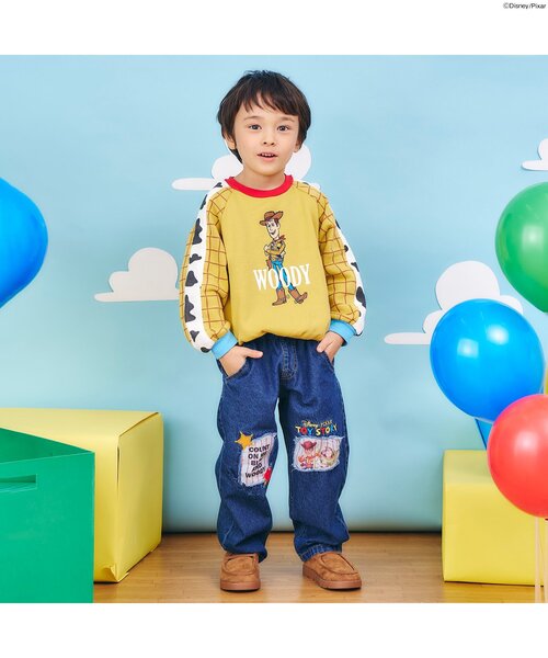 Disney（ディズニー）の「ディズニーキャラクター/アソートトレーナー/トイ・ストーリー（スウェット・キッズ・レインボー/アイボリー/グリーン/イエロー・100/90/80/130/120/110）」の9枚目の写真
