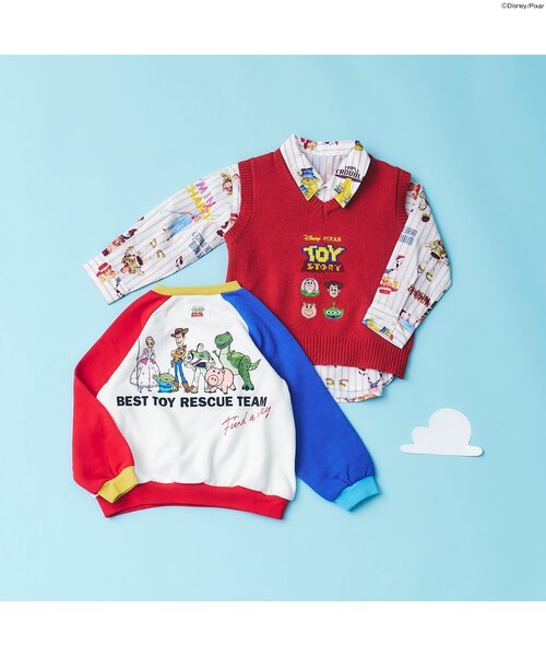 Disney（ディズニー）の「ディズニーキャラクター/アソートトレーナー/トイ・ストーリー（スウェット・キッズ・レインボー/アイボリー/グリーン/イエロー・100/90/80/130/120/110）」の14枚目の写真