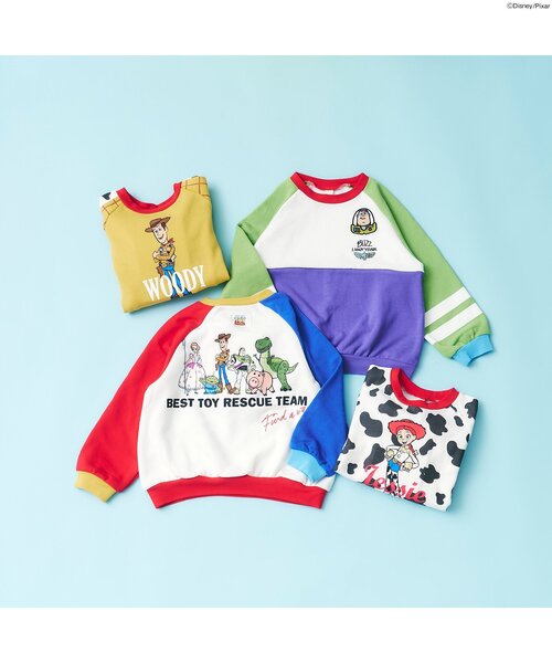 Disney（ディズニー）の「ディズニーキャラクター/アソートトレーナー/トイ・ストーリー（スウェット・キッズ・レインボー/アイボリー/グリーン/イエロー・100/90/80/130/120/110）」の15枚目の写真