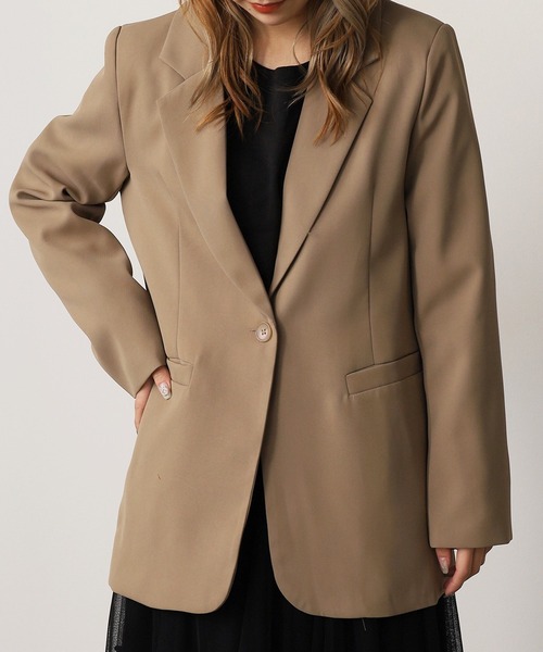 ROOPTOKYO（ループトウキョウ）の「シングルテーラードジャケット（テーラードジャケット・レディース・ブラウン/ベージュ/ブラック/ナチュラル・FREE）」の4枚目の写真