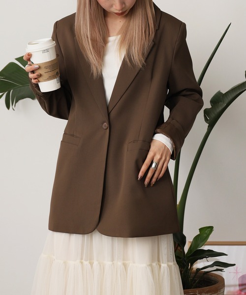 ROOPTOKYO（ループトウキョウ）の「シングルテーラードジャケット（テーラードジャケット・レディース・ブラウン/ベージュ/ブラック/ナチュラル・FREE）」の17枚目の写真