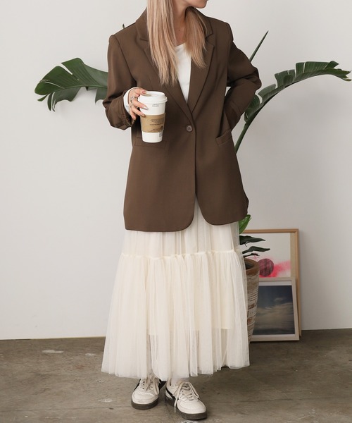 ROOPTOKYO（ループトウキョウ）の「シングルテーラードジャケット（テーラードジャケット・レディース・ブラウン/ベージュ/ブラック/ナチュラル・FREE）」の19枚目の写真