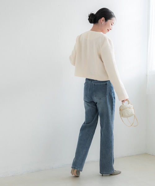 ⭐︎本日限定⭐︎金釦ノーカラーコンパクトボアジャケット Amazon | [ミラオーウェン] 金釦ノーカラーコンパクトボア