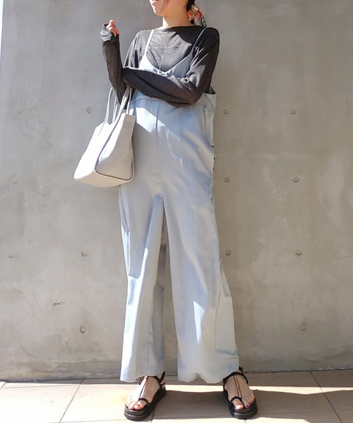 Q（キュー）の「バックフリルキャミサロペ（サロペット/オーバーオール・レディース・ライトブルー/ブラック・MEDIUM）」の20枚目の写真