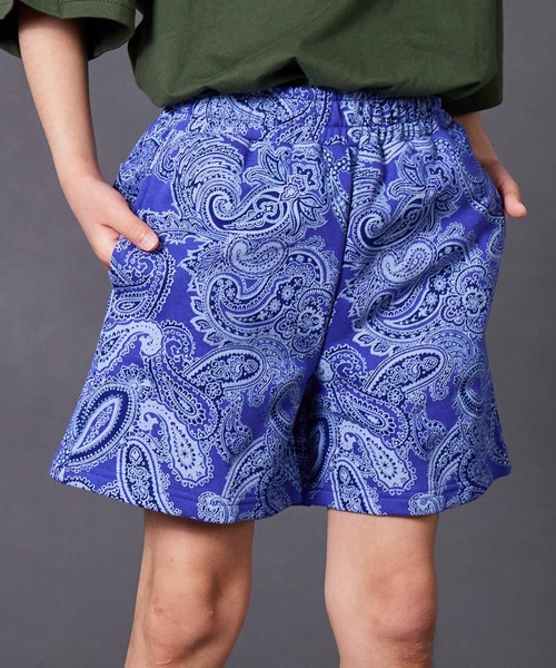 PAIRMANON STREET（ペアマノンストリート）の「【PAIRMANON STREET】裏毛 総柄 プリント ショートパンツ（その他パンツ・キッズ・ホワイト系その他2/ブラック系その他2/ブラック系その他3/ブラック系その他4/グリーン系その他/ブルー系その他/ベージュ系その他/グレー系その他/ブラック系その他/ピンク/グレー/ホワイト系その他/ブラック・90/100/110/120/130/140/150/160）」の12枚目の写真