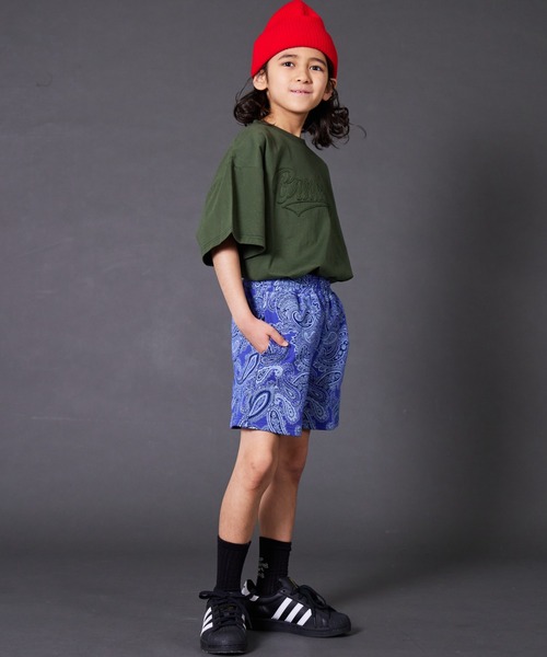 PAIRMANON STREET（ペアマノンストリート）の「【PAIRMANON STREET】裏毛 総柄 プリント ショートパンツ（その他パンツ・キッズ・ホワイト系その他2/ブラック系その他2/ブラック系その他3/ブラック系その他4/グリーン系その他/ブルー系その他/ベージュ系その他/グレー系その他/ブラック系その他/ピンク/グレー/ホワイト系その他/ブラック・90/100/110/120/130/140/150/160）」の15枚目の写真