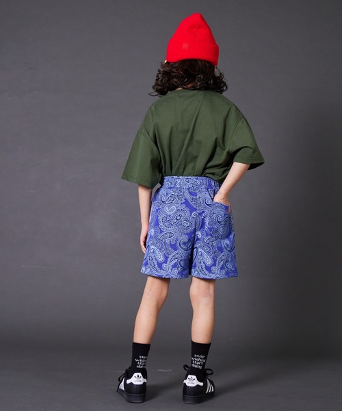 PAIRMANON STREET（ペアマノンストリート）の「【PAIRMANON STREET】裏毛 総柄 プリント ショートパンツ（その他パンツ・キッズ・ホワイト系その他2/ブラック系その他2/ブラック系その他3/ブラック系その他4/グリーン系その他/ブルー系その他/ベージュ系その他/グレー系その他/ブラック系その他/ピンク/グレー/ホワイト系その他/ブラック・90/100/110/120/130/140/150/160）」の16枚目の写真