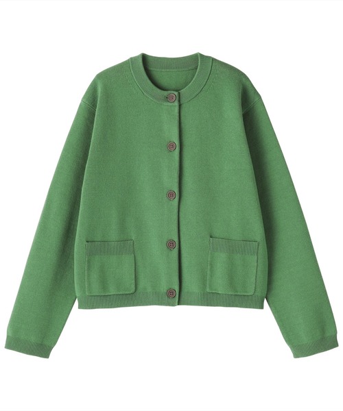 無印良品(ムジルシリョウヒン)の「婦人 洗えるニットクルーネックカーディガン(カーディガン/ボレロ・レディース・グレー/ブラック/オフホワイト/ライトピンク/グリーン・XL/L/M/S)」の9枚目の写真