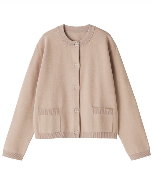 無印良品(ムジルシリョウヒン)の「婦人 洗えるニットクルーネックカーディガン(カーディガン/ボレロ・レディース・グレー/ブラック/オフホワイト/ライトピンク/グリーン・XL/L/M/S)」の7枚目の写真