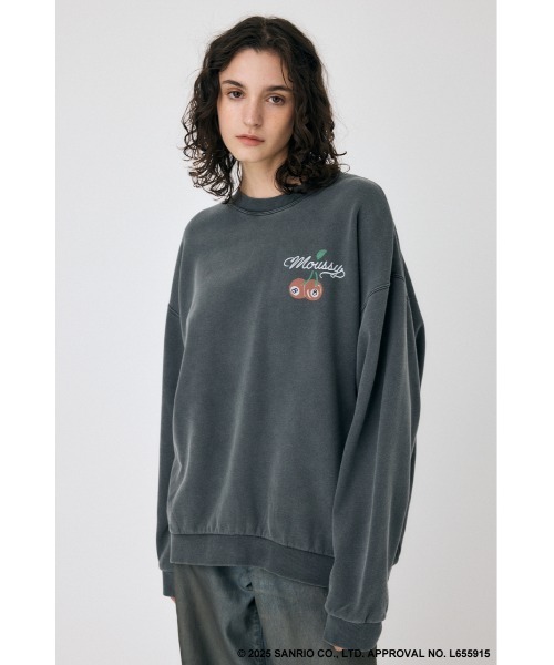 MOUSSY(マウジー)の「MM KU SWEAT プルオーバー(スウェット・レディース・ホワイト/ライトブルー/ライトブラック・FREE)」の3枚目の写真