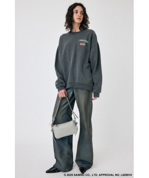 MOUSSY(マウジー)の「MM KU SWEAT プルオーバー(スウェット・レディース・ホワイト/ライトブルー/ライトブラック・FREE)」の6枚目の写真