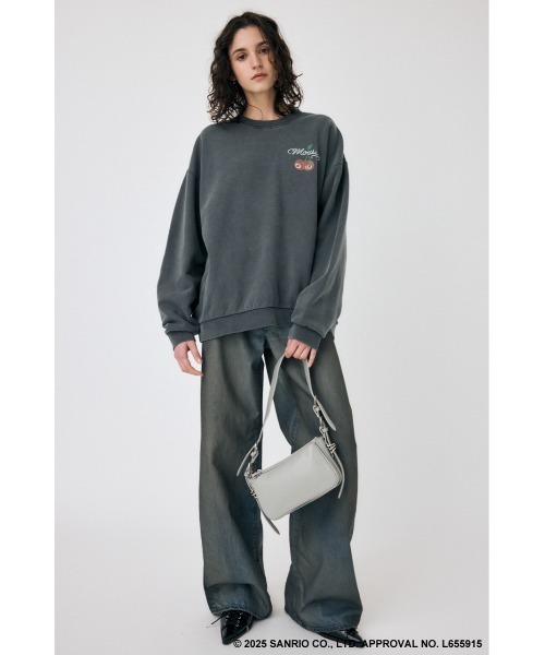 MOUSSY(マウジー)の「MM KU SWEAT プルオーバー(スウェット・レディース・ホワイト/ライトブルー/ライトブラック・FREE)」の7枚目の写真