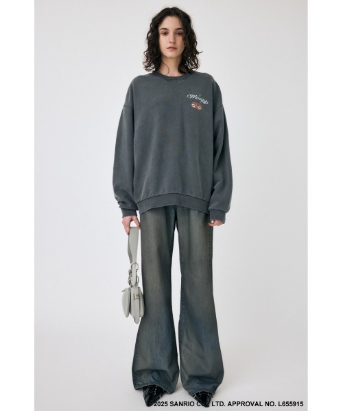 MOUSSY(マウジー)の「MM KU SWEAT プルオーバー(スウェット・レディース・ホワイト/ライトブルー/ライトブラック・FREE)」の8枚目の写真