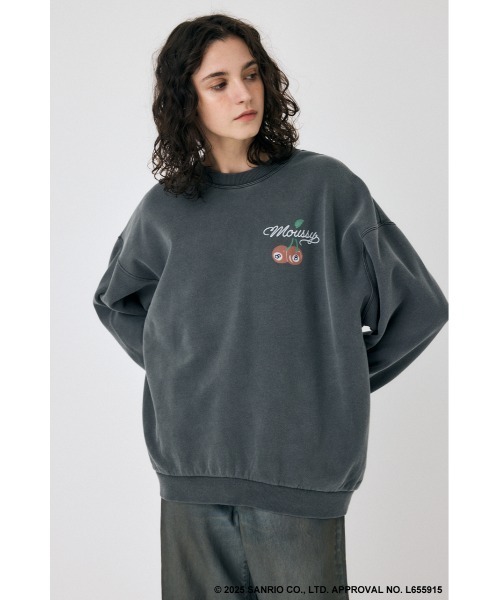 MOUSSY(マウジー)の「MM KU SWEAT プルオーバー(スウェット・レディース・ホワイト/ライトブルー/ライトブラック・FREE)」の9枚目の写真