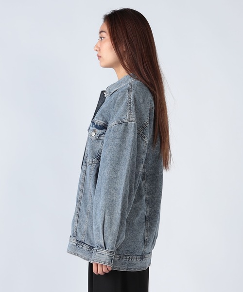 CECIL McBEE（セシルマクビー）の「オーバーサイズデニムジャケット（デニムジャケット・レディース・ブルー/ブラック/ネイビー・MEDIUM/LARGE）」の10枚目の写真