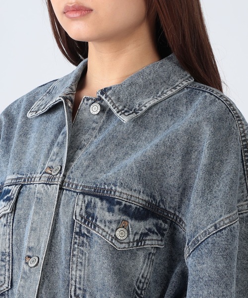CECIL McBEE（セシルマクビー）の「オーバーサイズデニムジャケット（デニムジャケット・レディース・ブルー/ブラック/ネイビー・MEDIUM/LARGE）」の12枚目の写真