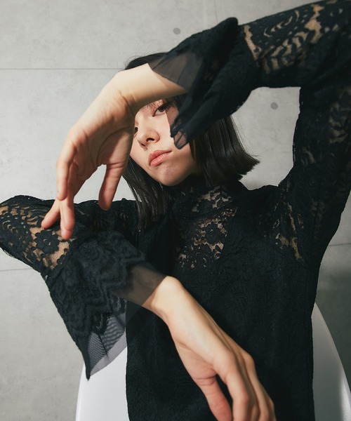 フリル袖レースブラウス（Tシャツ/カットソー）｜ANOTHER S（アナザー