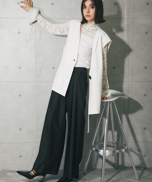 ANOTHER S（アナザーエス）の「フリル袖レースブラウス（Tシャツ/カットソー・レディース・ホワイト/ブラック/アイボリー・FREE）」の21枚目の写真