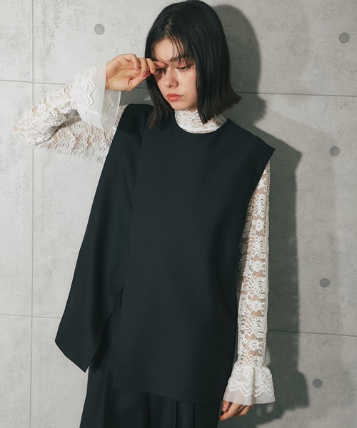 ANOTHER S（アナザーエス）の「フリル袖レースブラウス（Tシャツ/カットソー・レディース・ホワイト/ブラック/アイボリー・FREE）」の19枚目の写真